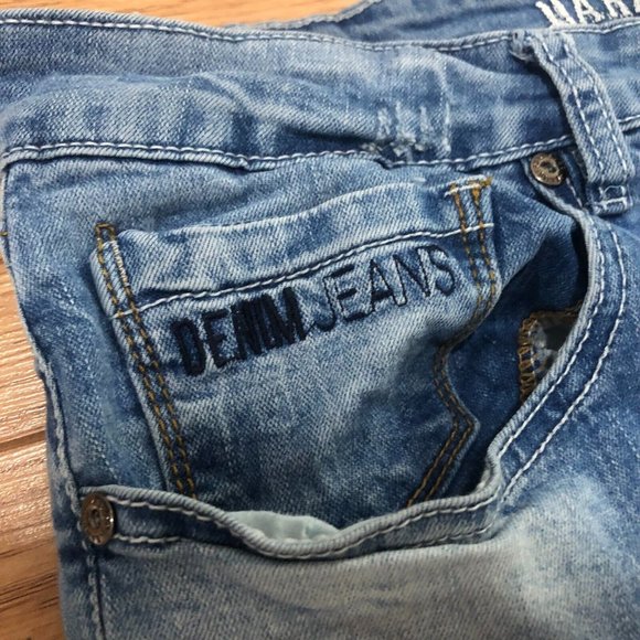 💙 Parasuco Stretch Hi-Rise Skinny Jeans Women's 29 Blue Distressed Crop EUC - Picture 2 of 4